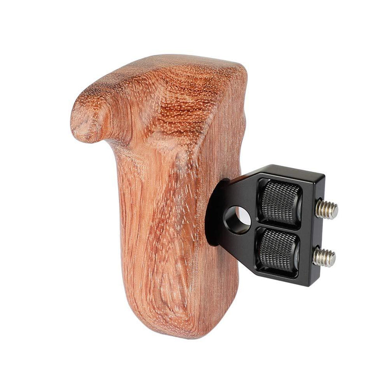 CAMVATE Wooden Handgrip for DSLR Camera Cage (Bubinga,Left Hand) Black