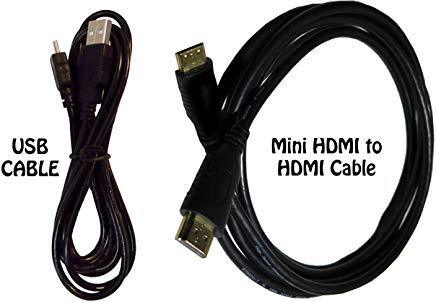 HDMI Cable for Canon EOS SL2 DSLR Camera + USB Cable - High-Speed 4K Mini HDMI to HDMI Cable for Canon EOS SL2 DSLR Camera, 6 Feet. 6-Feet