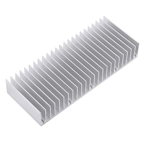 Aluminum Heat Sink Heatsink Module Cooler Fin for High Power Amplifier Transistor Semiconductor Devices with Dense 24 pcs Fins 5.9"x 2.3" x 0.98"1pc/ 150 mm (L) x 59mm (W) x 25mm (H)