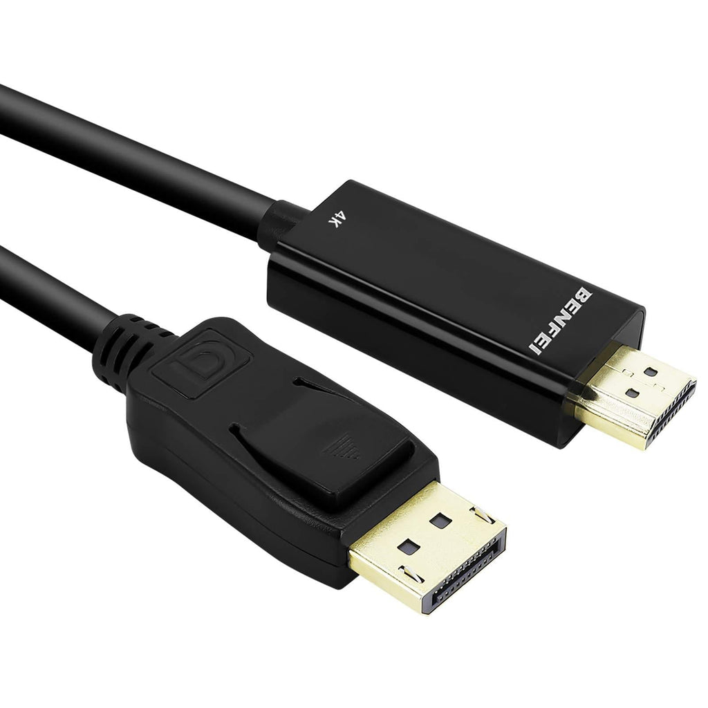 Displayport to HDMI, Benfei 4K DP to HDMI 6 Feet Cable Gold-Plated Cord Compatible for Lenovo, Dell, HP, ASUS 1 PACK