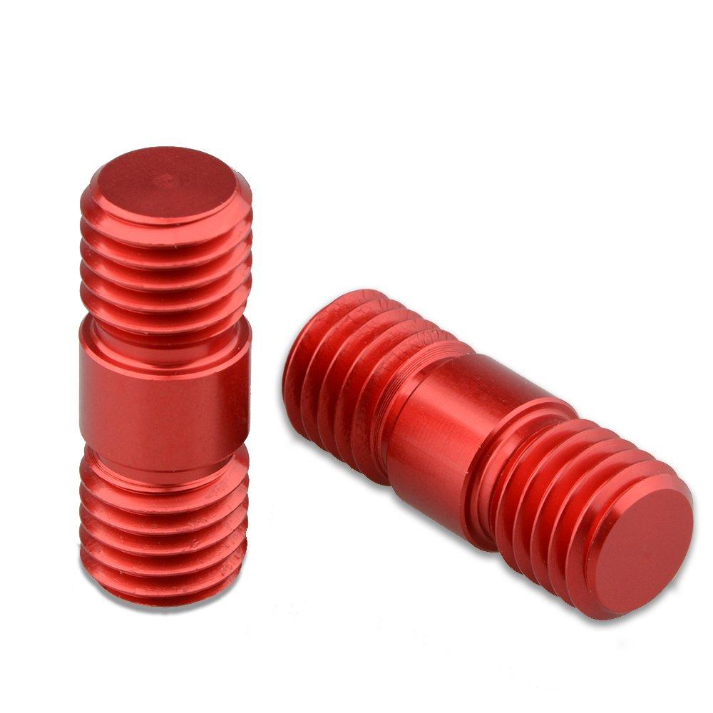 CAMVATE M12 Thread Rod Extension Connector (Red) for 15mm Rail Support System (2 Pieces)