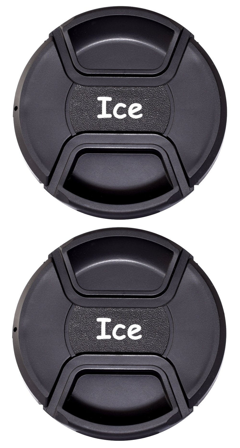 2 X ICE 77mm Front Lens Cap for Camera Snap-On Center Pinch 77