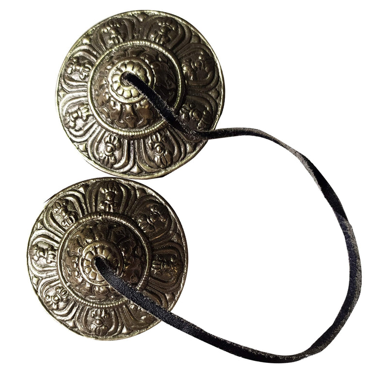 Tibetan Tingsha Meditation Bell - Meditation Chime Bells - Tingsha Cymbals - Tibetan Buddhist Meditation Yoga Bell Chimes In Gift Box With Instructions To Play (Medium, Silver Vajra) Medium - 2.75 in Silver Vajra Symbol