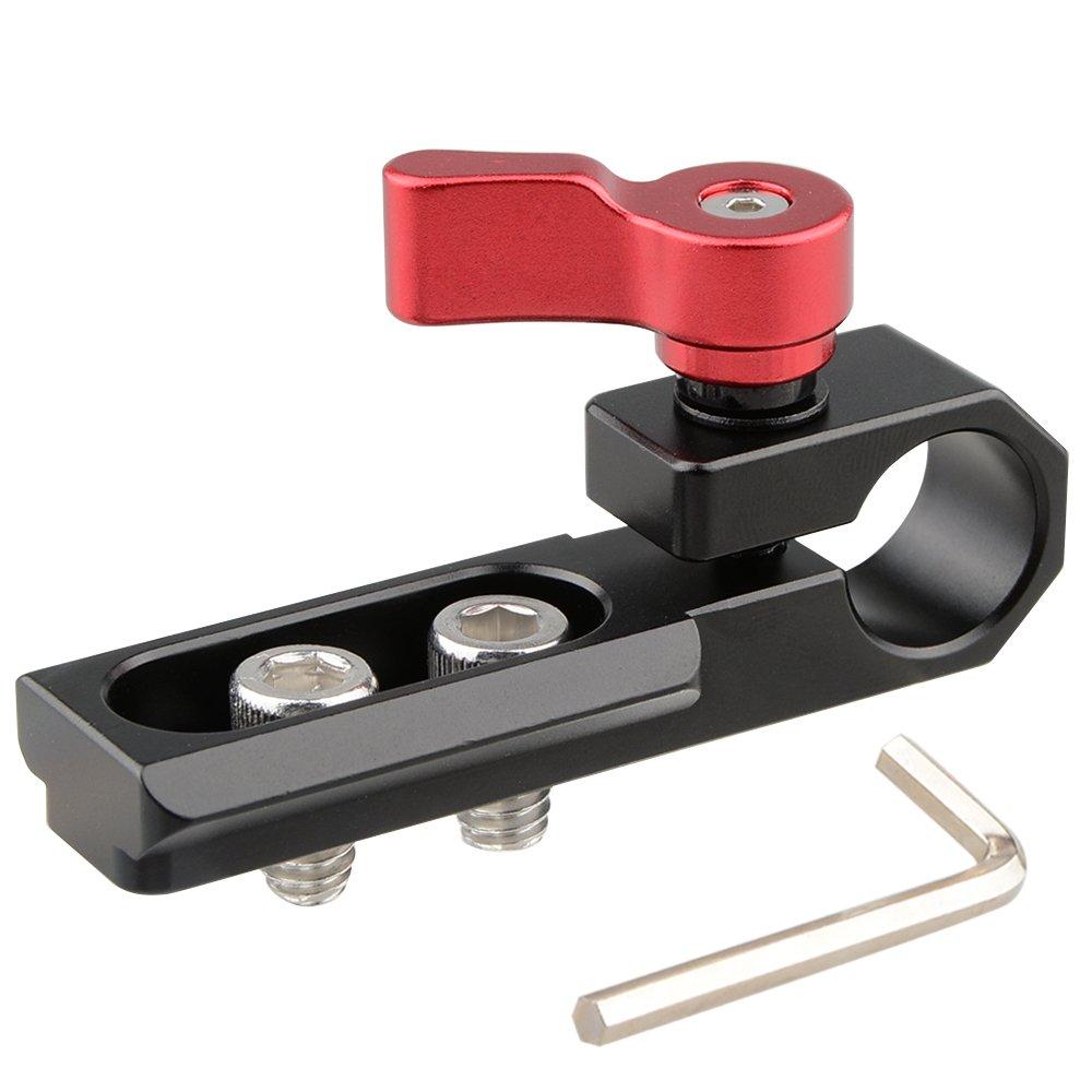 CAMVATE 15mm Single Rod Clamp with NATO Rail(Red)