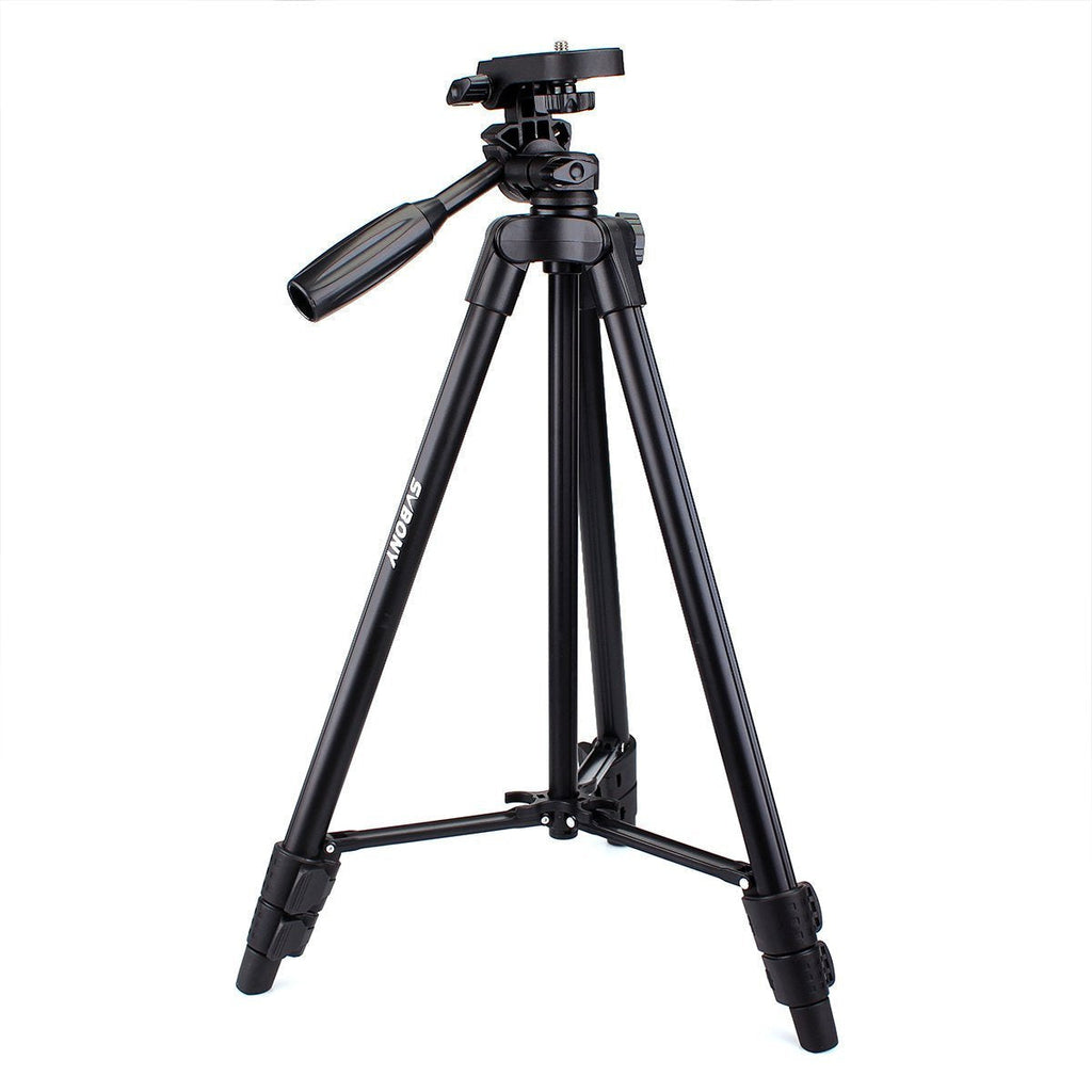 SVBONY 49 inches Travel Tripod Portable Aluminum Lightweight DSLR Cameras Video Spotting Scope Tripod for Outdoor Capturing Professional Photographs
