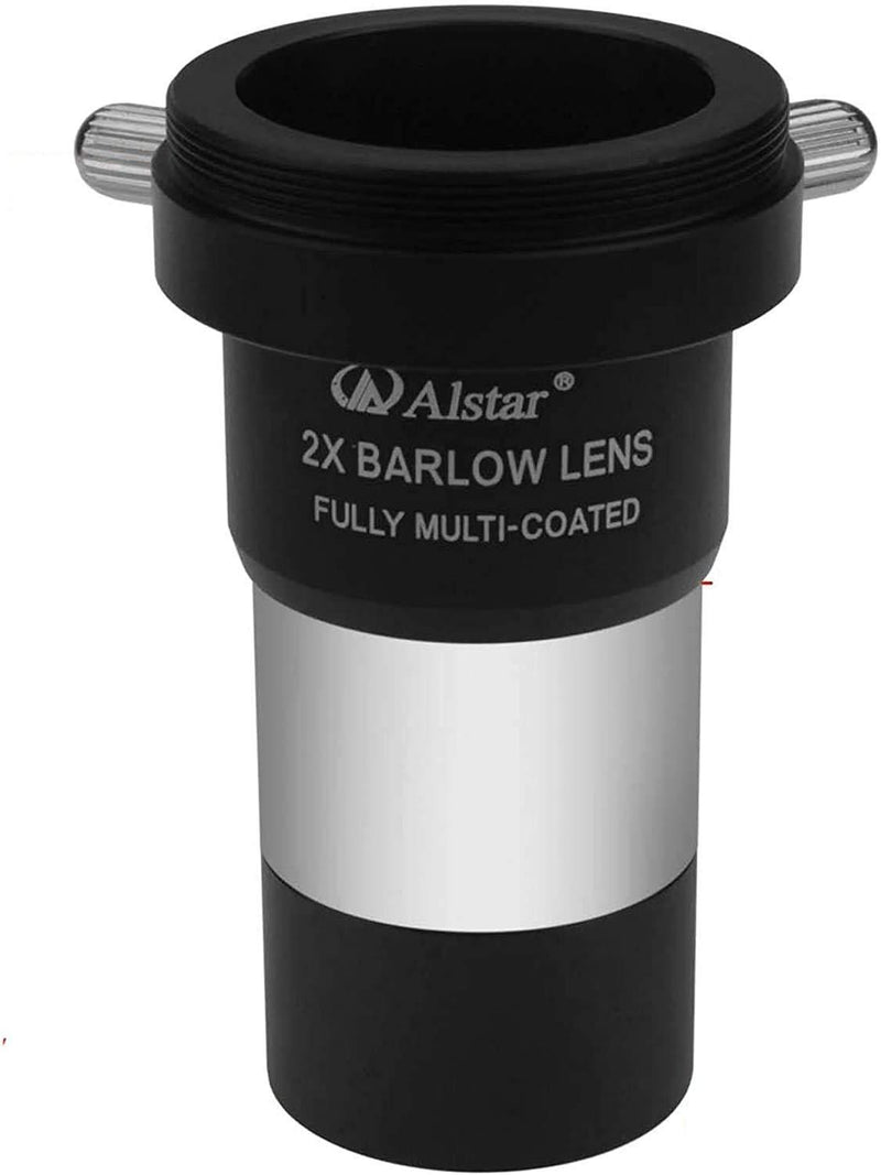 Alstar 1.25" 2X Barlow Lens MultiCoated Metal with M42x0.75 Thread Camera Interface for Telescopes