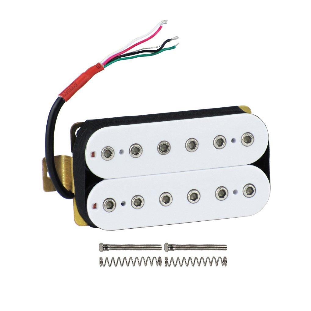 FLEOR Guitar Humbucker Pickups Double Coil Neck Pickup for Electric Guitar Pickup-White White