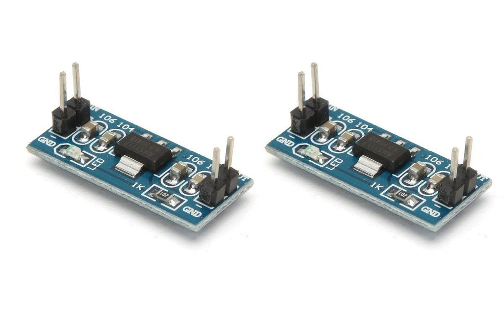 2X AMS1117-3.3V Fixed Voltage Regulator with soldered pins Input 4.5-7V Output 3.3V (2 Pieces)