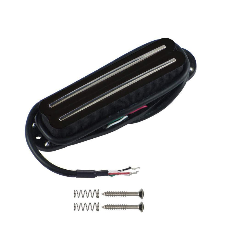 FLEOR Dual Hot Rail Humbucker Single-Coil-Sized Guitar Humbucker Pickup Black Fit Fender Strat Squier Tele Electric Guitar