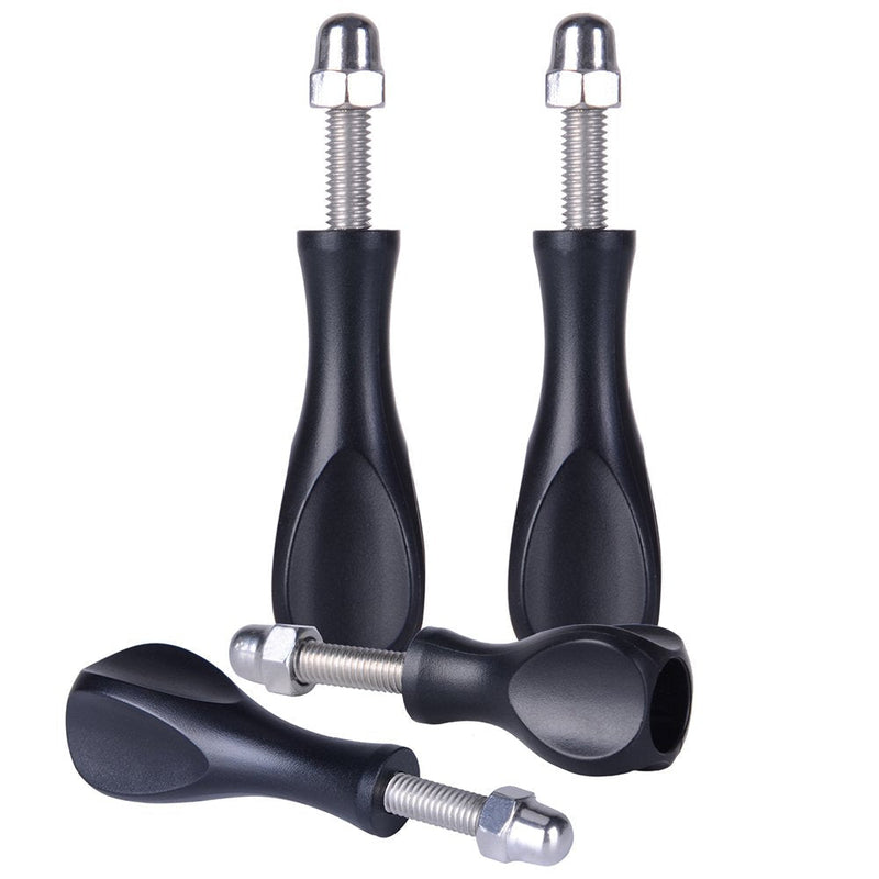 Suptig Thumbscrews 3pcs Long Thumbscrew and 1pc Short Thumbscrew for Gopro Hero 10 Hero 9 Hero 8 Hero 7 Hero 6 Hero 5 Hero 4 Hero 3+ Hero 3 Gopro Max Session and Yi Action Sjcam Akaso Cameras Black