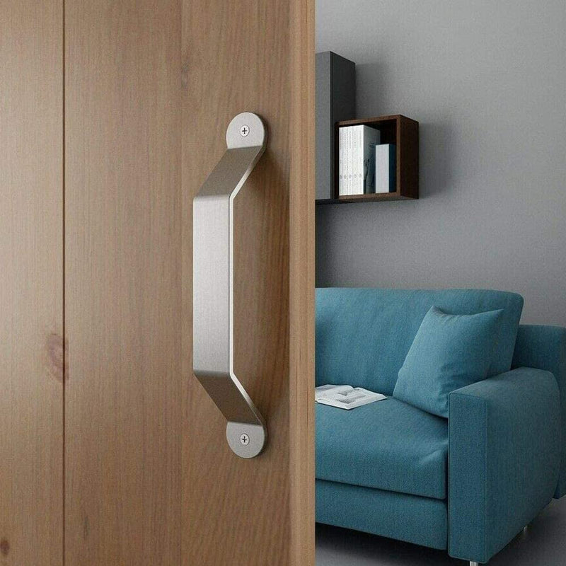 [AUSTRALIA] - JUBEST 10in Satin Nickel Side Mount Handle Pull for Sliding Barn Door American Style 