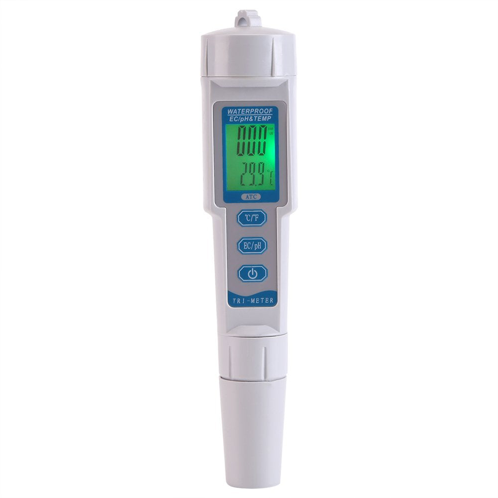 PH/EC/Temp Meter Professional 3 in 1 Portable High Accuracy Handheld Pen Testing Water Quality Tester Meter