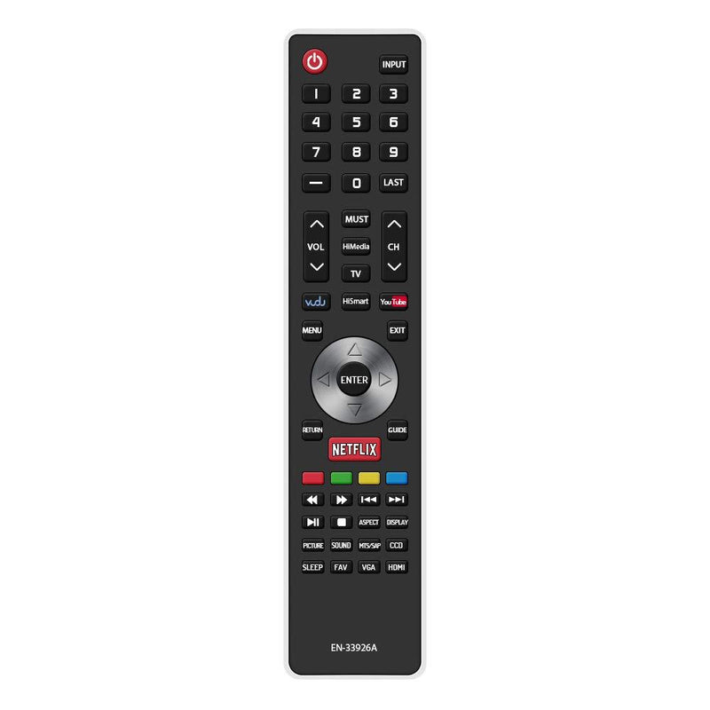 Gvirtue EN-33926A Remote Control Compatible Replacement for Hisense EN33926A TV Remote, Applicable 32K366W 40K366WB 32K20DW 32K20W 40H5 50K610GWN 55K610GWN XV5849 32H5B 40H5B 40K366WN 48H5 50H5B