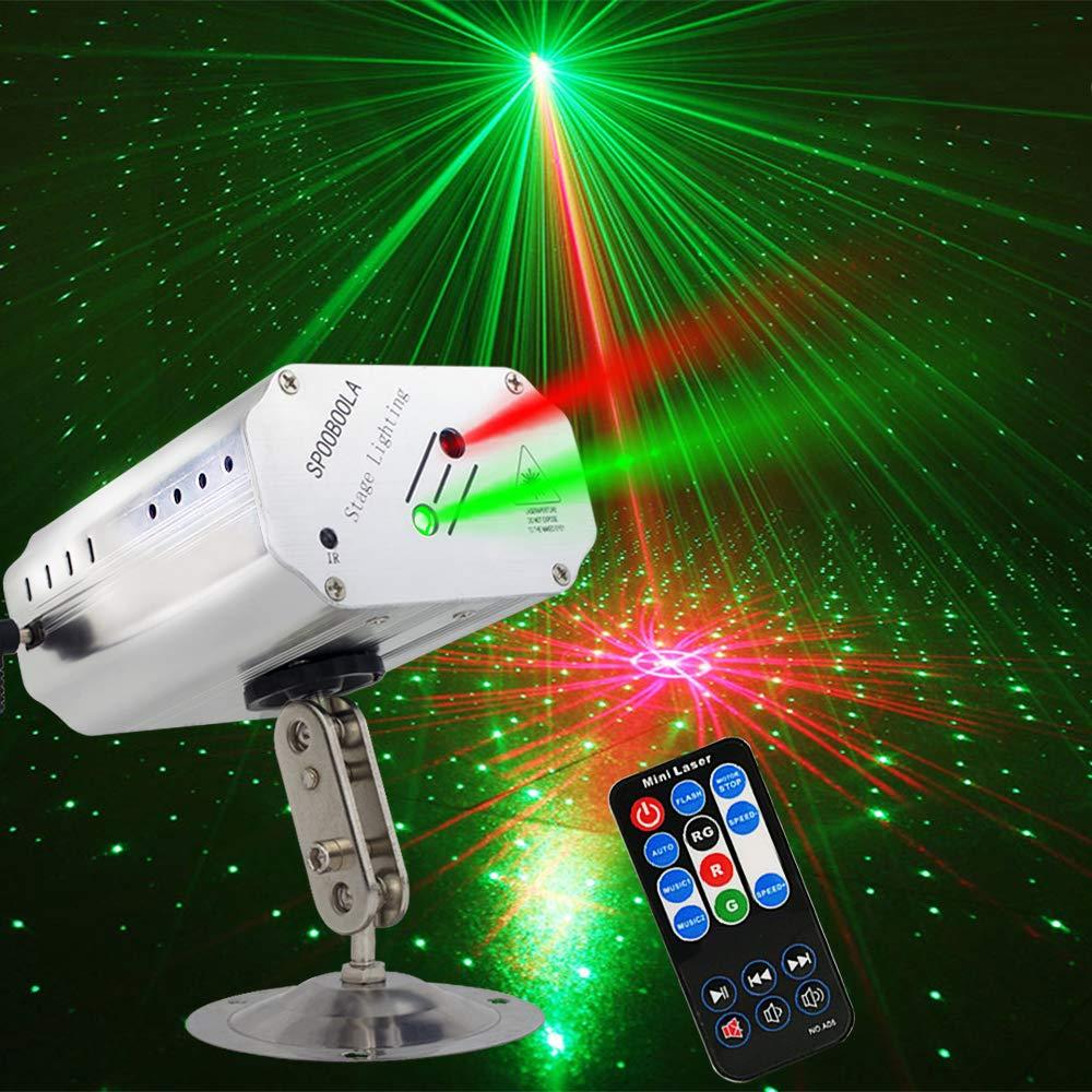 [AUSTRALIA] - Party Lights,DJ Disco Stage Lights Sbolight Led Projector Karaoke Strobe Perform for Stage Lighting with Remote Control for Dancing Thanksgiving KTV Bar Birthday Outdoor Silver 