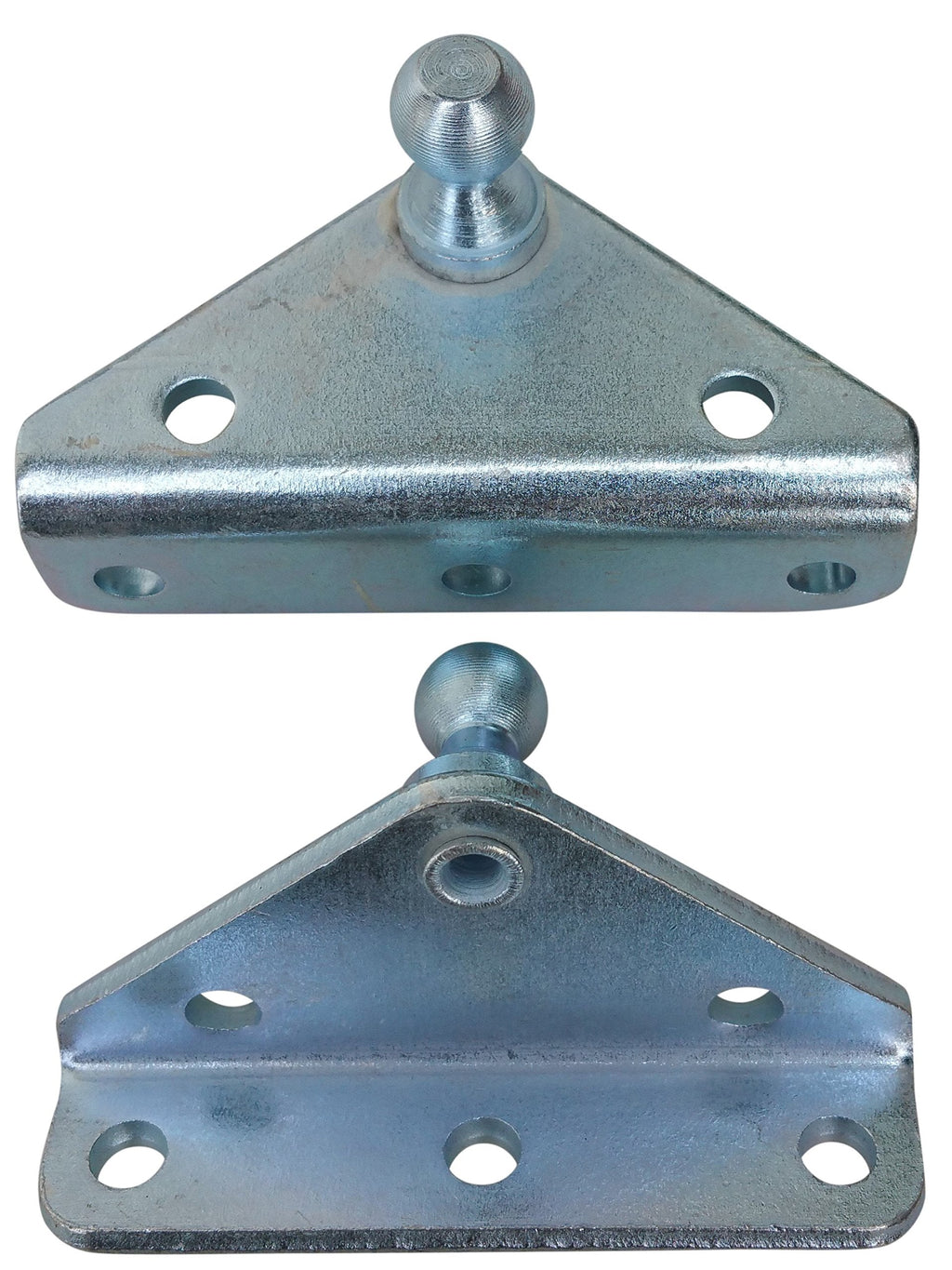 Angled Lift Support Bracket Outside Mount - Zinc Plated 10 Gauge Steel - 10mm Ball Stud - Gas Shock Mounting - Lid Strut Prop Spring Mount 2 Small Outside Mount