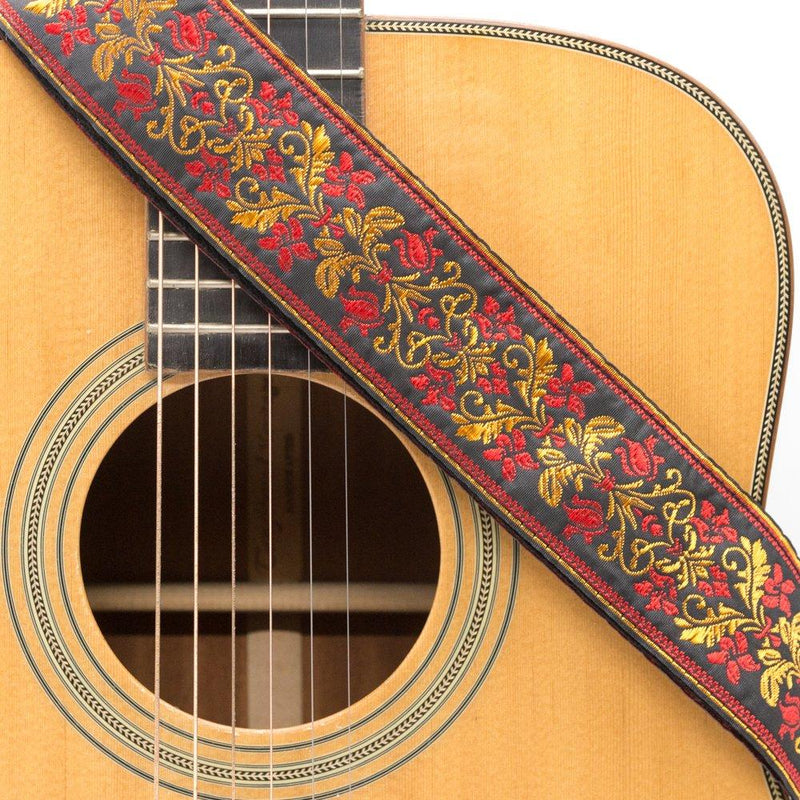 CLOUDMUSIC Guitar Strap Acoustic Electric Bass Jacquard Weave Vintage Classic Designs Gifted With Guitar Picks Strap Locks Style16