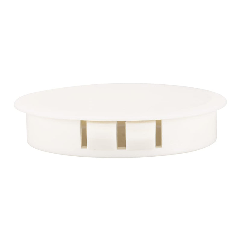 Baomain Plastic Locking Hole Plugs Panel Hole Diameter 2" (50mm) White HP-50 Pack of 25