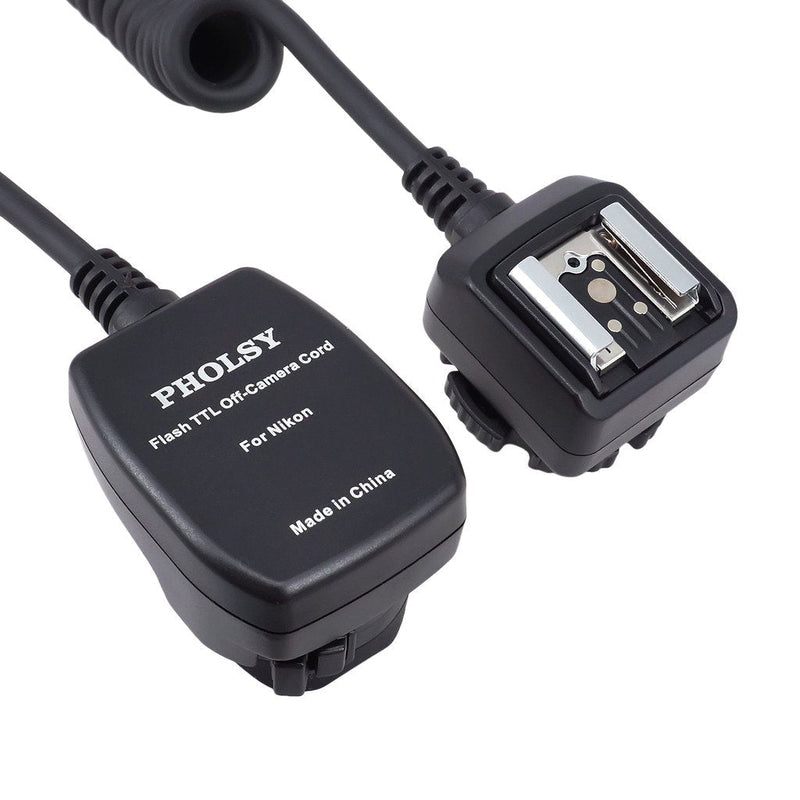 PHOLSY I-TTL-Off-Camera Flash Sync Cord for Nikon DSLR - 6.5' (2 m) Replaces Nikon SC-28