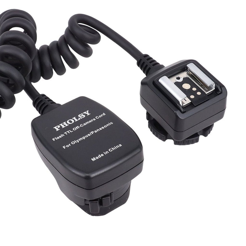 PHOLSY Off-Camera TTL Flash Sync Cord for Olympus/Panasonic Cameras - 6.5' (2 m) Replaces Olympus FL-CB05 for Olympus and Panasonic