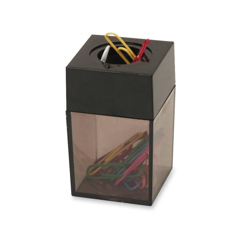 S.P. Richards Company Paper Clip Dispenser, Magnetic, 2 x 3 Inches, Smoke/Black (SPR11796) (2)