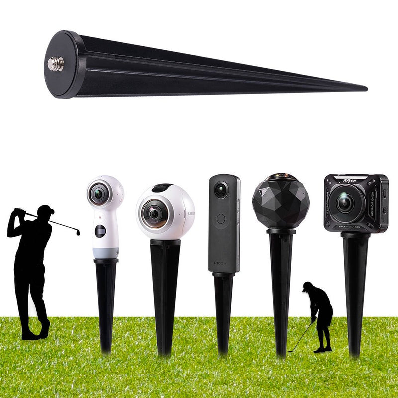 Spike Pole Mount Ground Stake for Insta360 One R Samsung Gear 360 2017 Edition Cam,360fly 360° Cam,Ricoh Theta V SC2 M15,LG 360,Nikon Keymission 170/360&Garmin Virb 360 Cam