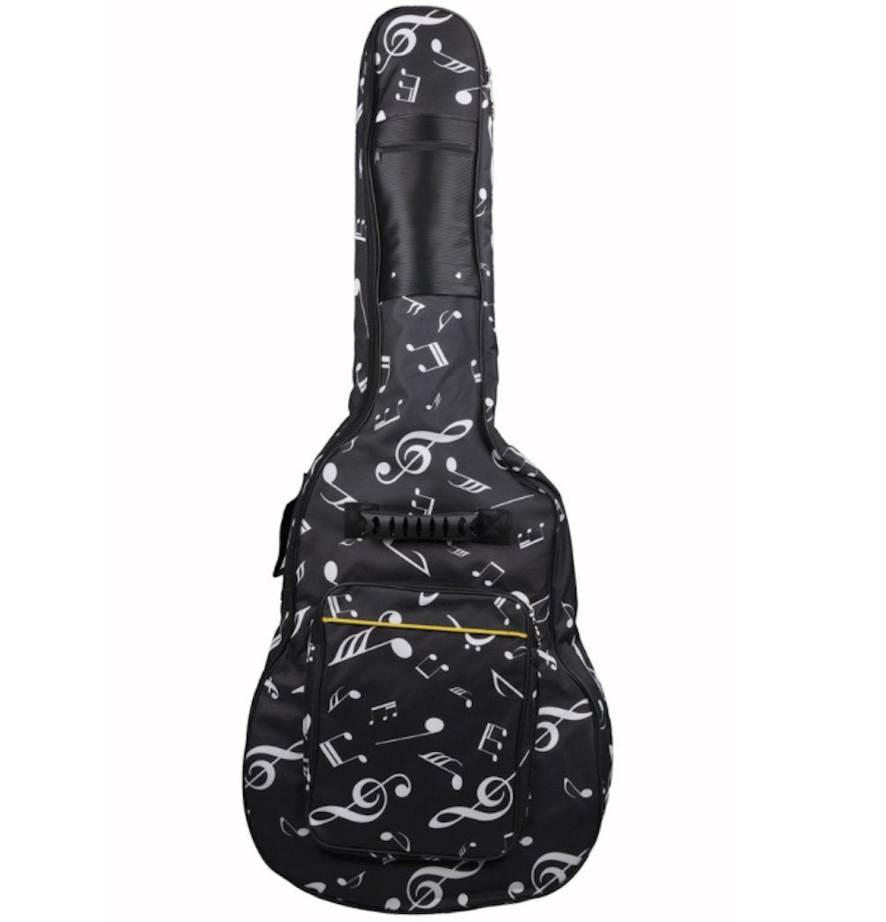 41 42 Inch Dual Adjustable Shoulder Strap Acoustic Guitar Gig Bag Waterproof Guitar Case Soft Guitar Backpack Case with Pockets Organizer - Black