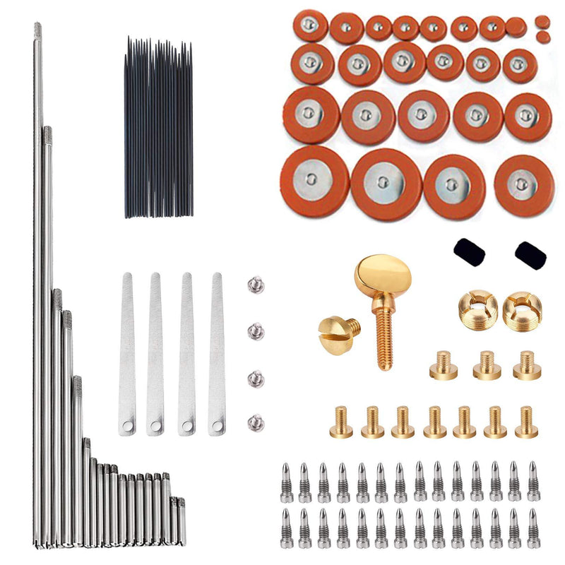 GU GU 1 Set Alto Sax Repair Parts Screws + 25pcs Sax Pads + Blanket column