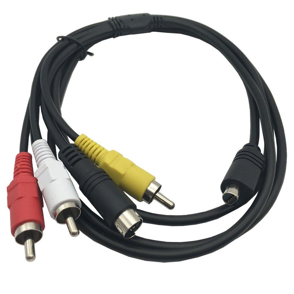 DONG 5 Feet VMC-15FS Compatible AV Cable 10-Pin DVI DV TV-Out Audio Video cable Cord For Sony Camcorder HandyCam : DCR-SX44, DCR-SX44e, DCR-SX45, DCR-SX45e, DCR-SX50, DCR-SX50e