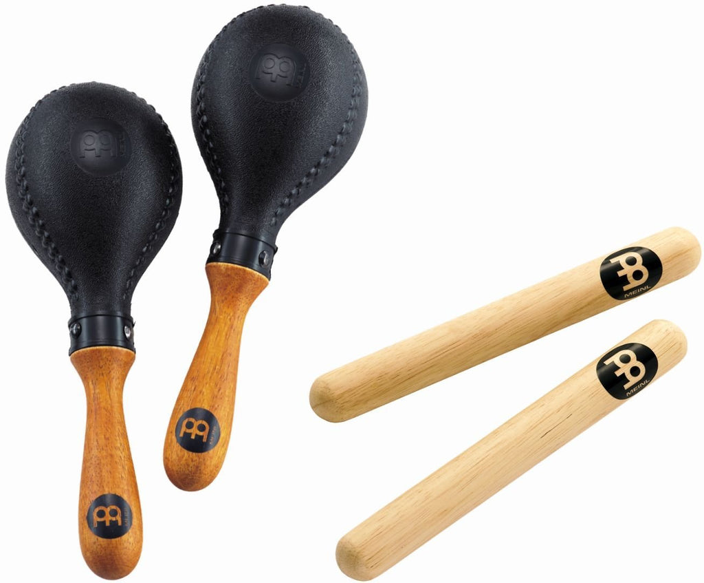 Meinl PP-5 Percussion Pack, Clave and Maraca Bundle