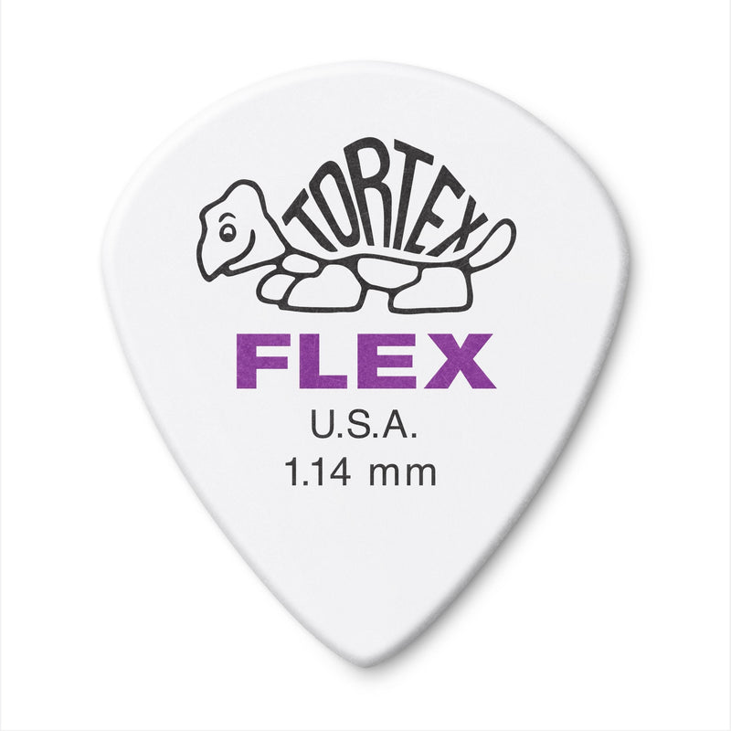 Jim Dunlop Tortex Flex Jazz III, 1.14mm, White Guitar Picks (468P1.14)