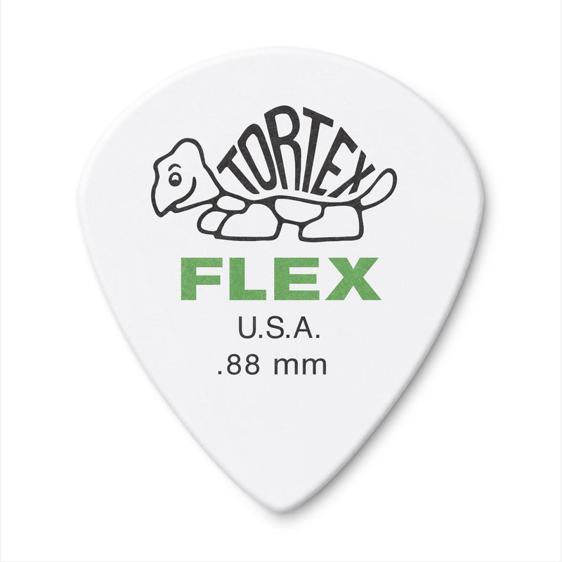 Jim Dunlop Tortex Flex Jazz III, 88mm, White Guitar Picks (468P.88)