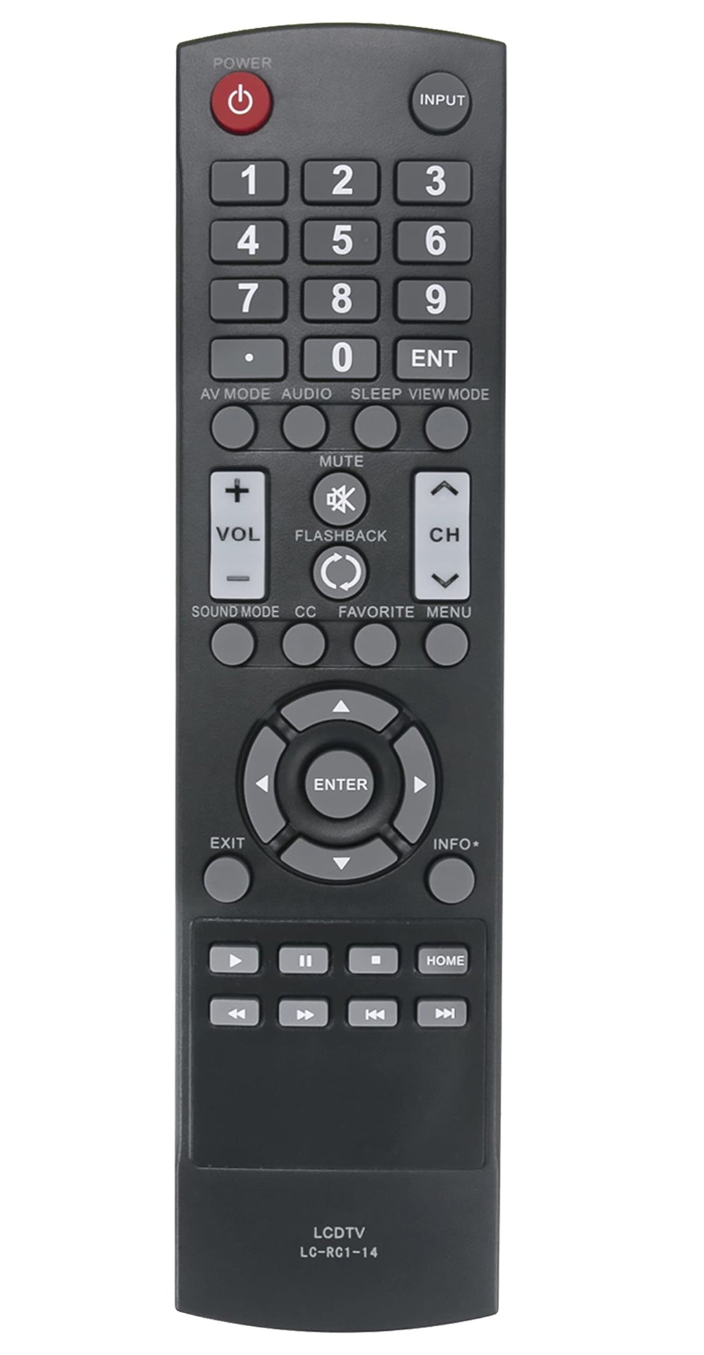 New LC-RC1-14 LCRC114 Replaced Remote fit for Sharp TV LC50LB150U LC50LB261U LC-32LB150 LC-32LB261 LC-42LB150U LC-42LB261U LC-50LB150U LC-50LB261U LC32LB150U LC32LB261 LC32LB261U LC42LB150