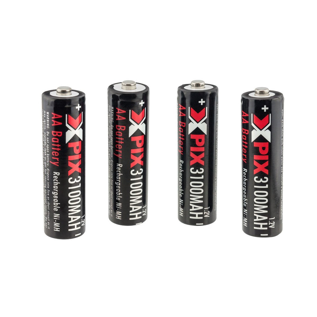 XPIX 4-Pack Ultra High Capacity AA Rechargeable NiMH Battery 3100MaH for Digital Camera and Electronic Devices