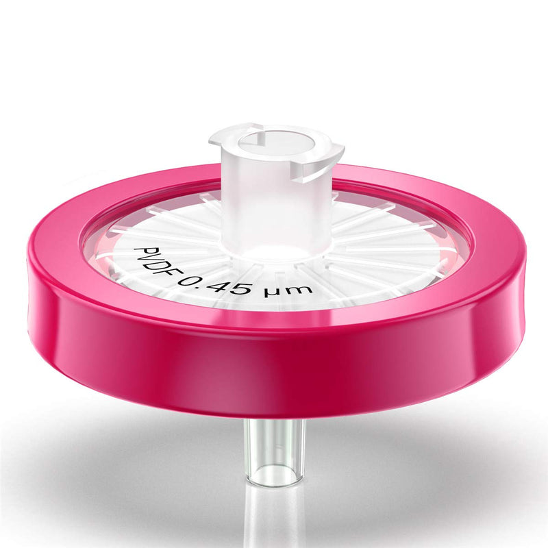 Syringe Filters PVDF(Polyvinylidene fluride) Hydrophobic 25 mm 0.45 um Non Sterile 25/pk by Ks-Tek