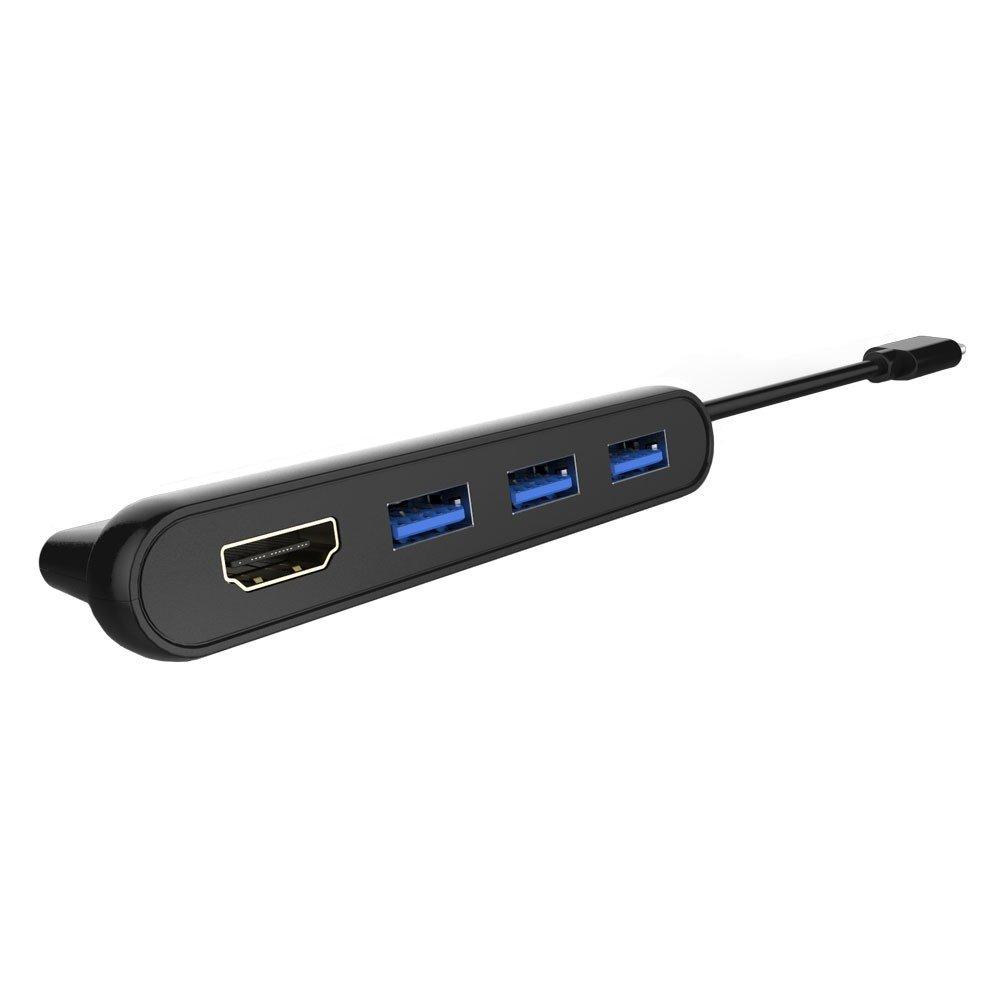 USB C Hub HDMI 4K, 3X USB 3.0 Ports 4 in 1 - for MacBook Pro/Air, iMac, Mac Mini and More Compatible with Type C and Thunderbolt 3 Ports