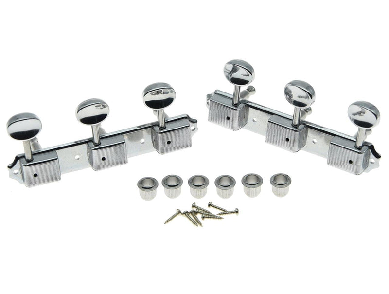 Dopro Chrome 3 per side 3+3 on a Plate Vintage Guitar Tuning Keys Guitar Tuner for Epiphone LP JR