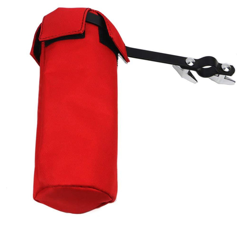 Drum Stick Holder 600D Oxford Cloth Drumstick Bag Drum Stick Container with Metal Holder (Red)