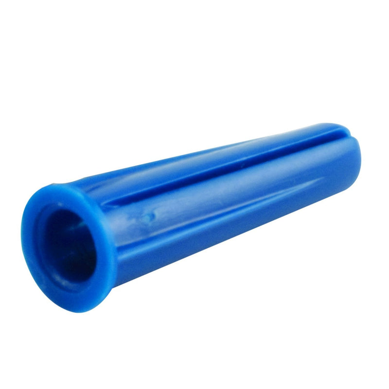 Sentry Supply 651-0475 Plastic Wall Anchors, Use with #14 - #16 Fasteners, 1-3/8 in, Blue, (100-pack)