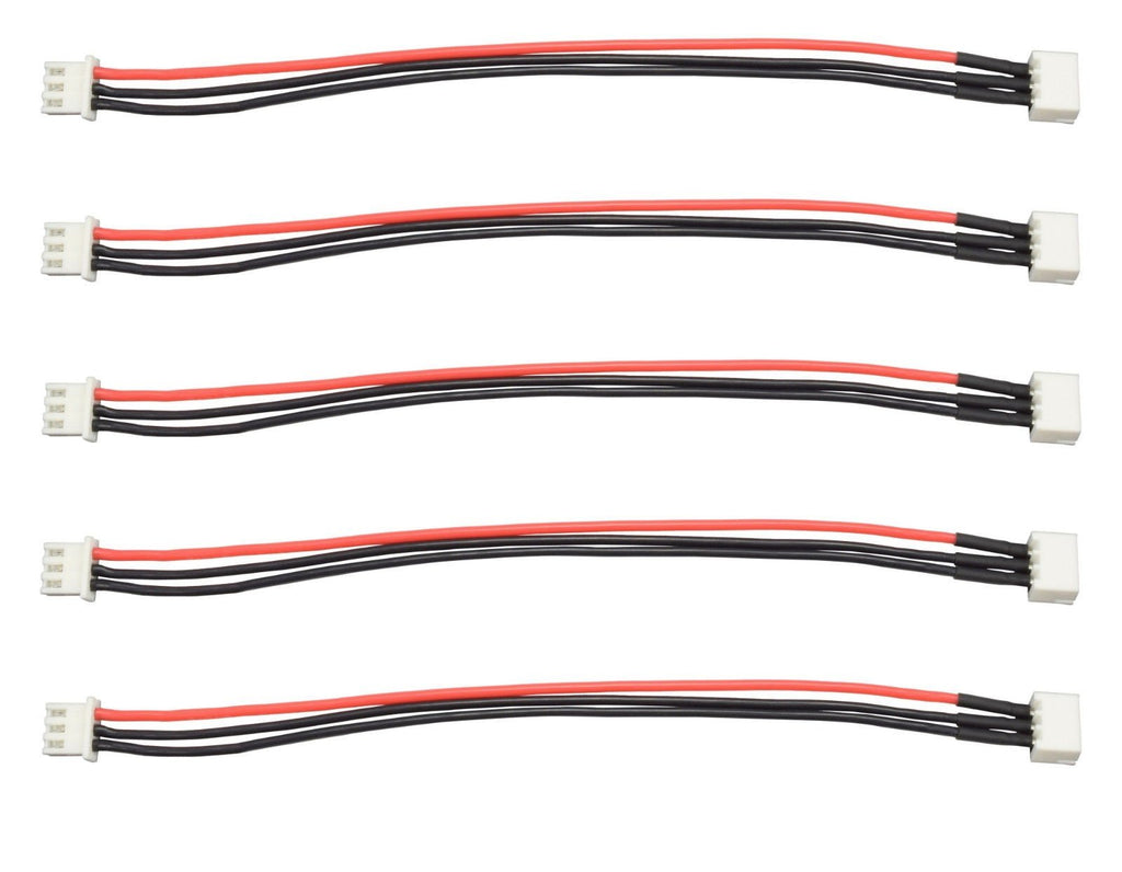 Apex RC Products JST-XH 2S 6" / 150mm Balance Plug Extension Lead - 5 Pack #1090