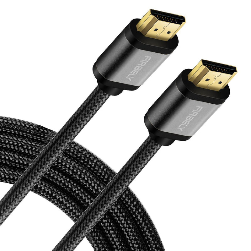 FIRBELY High Speed HDMI Cable- UHD HDMI Cord Braided Gold Plated Connector 60Hz Ultra High Speed 18Gbps Support Fire TV/Ethernet/Audio Return/Video 4K UHD 2160p HD 1080p 3D/Xbox Playstation 3 feet grey