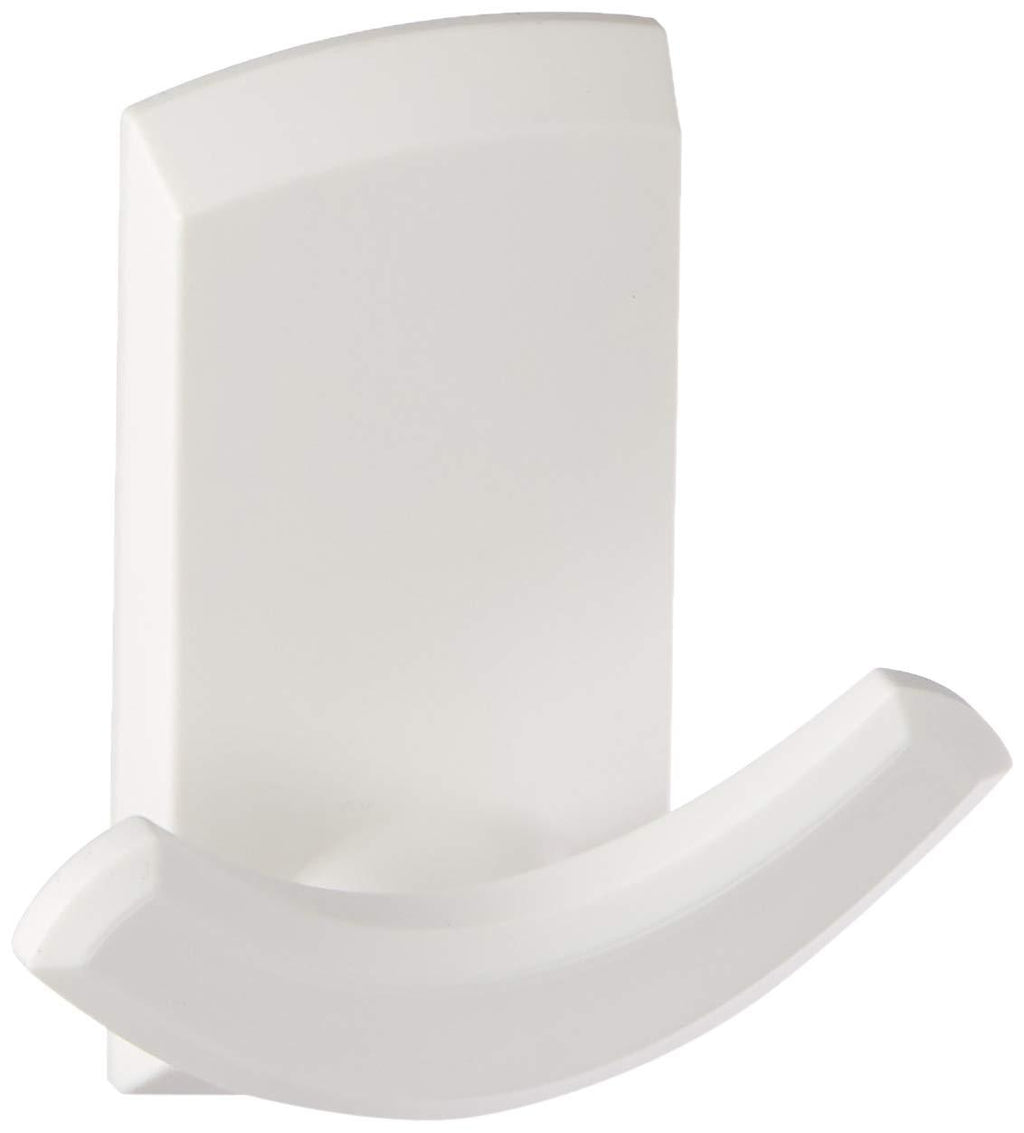 HIGH & MIGHTY 515801 Double Plastic Hook, 20 lb, White 20 Pounds Rectangle Double