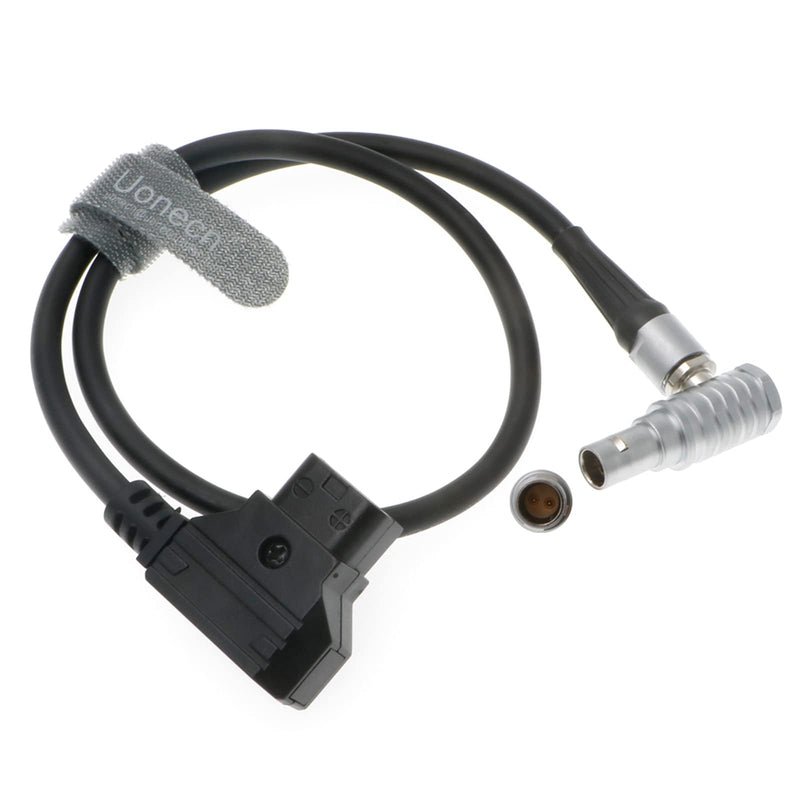 Uonecn for Anton Bauer Power Cable D-tap to Right Angle 2 Pin Male Rotate 180 Degree for Zacuto Gratical Eye Viewfinder