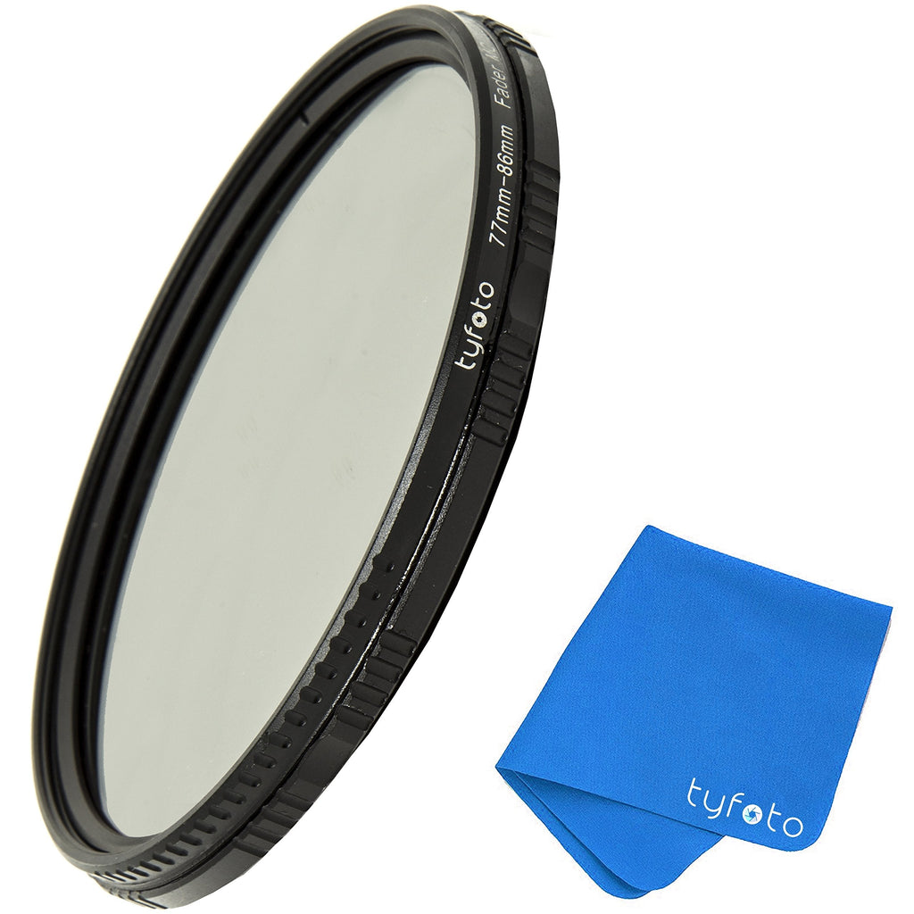 58mm 2-400 Variable ND Filter for Camera Lenses - NDX Professional Photography Filter with Lens Cloth - Schott b270 Glass,16-Layer Nanoform, Ultra-Slim, Weather-Sealed by Tyfoto