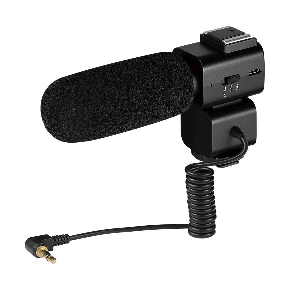 On-Camera Microphone, ORDRO CM520 Camcorder Microphone Lightweight Video Recording Interview Microphone with Hot Shoe Mount for DSLR Camera DV Recorder …