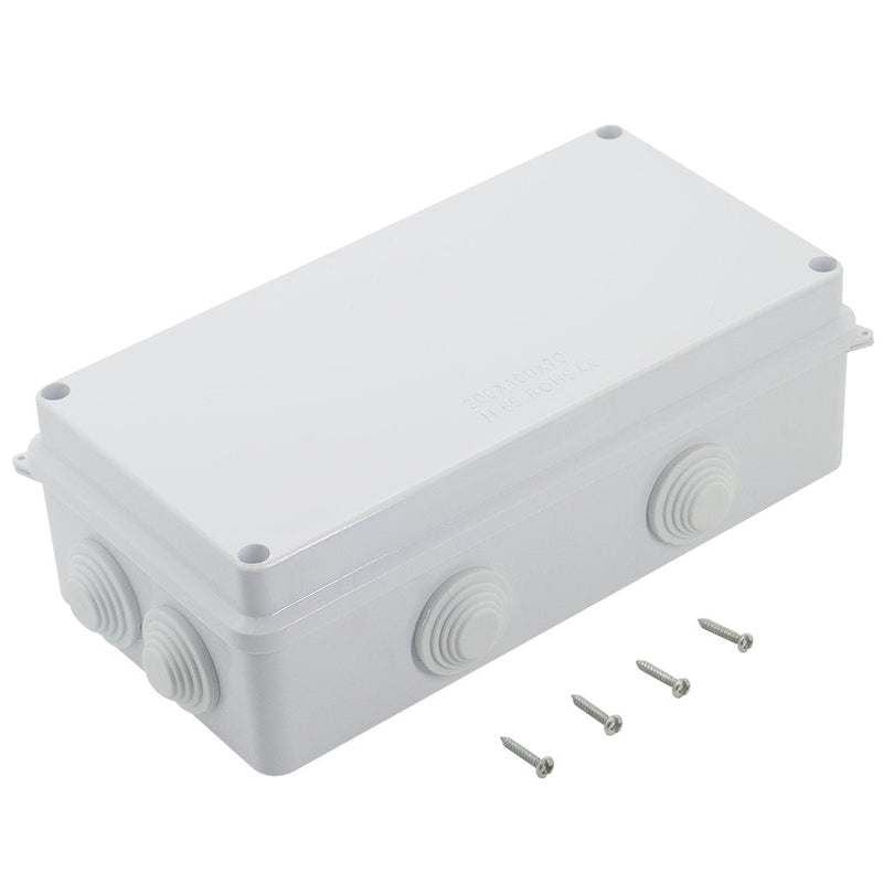 [AUSTRALIA] - LeMotech ABS Plastic Dustproof Waterproof IP65 Junction Box Universal Electrical Project Enclosure White 7.9 x 3.9 x 2.8 inch (200 x 100 x 70 mm) 7.9" x 3.9" x 2.8" 