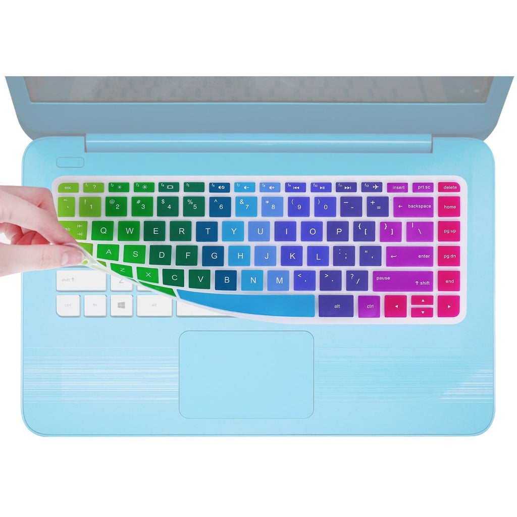 Keyboard Cover Compatible with HP Stream 14 Inch Laptop /2018 2017 HP Stream 14 Inch /14 Inch HP Pavilion 14-ab 14-ac 14-ad 14-al 14-an Series -Rainbow HP Steam 14 Series Rainbow-Stream 14