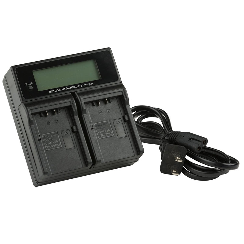 Ikan Dual Charger for Panasonic D54 Style Battery - Black - ICH-KDUAL-D54