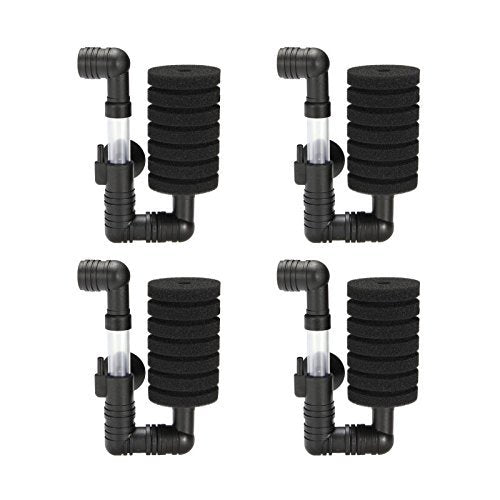 Como XINYOU XY-2830 Aquarium Bio-Sponge Filter, Black (4-Pack)