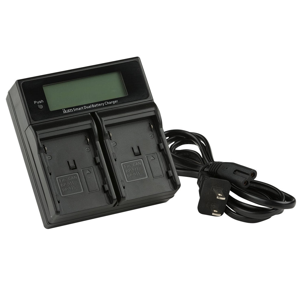 Ikan Dual Charger for Canon 900 Style Battery - Black - ICH-KDUAL-900