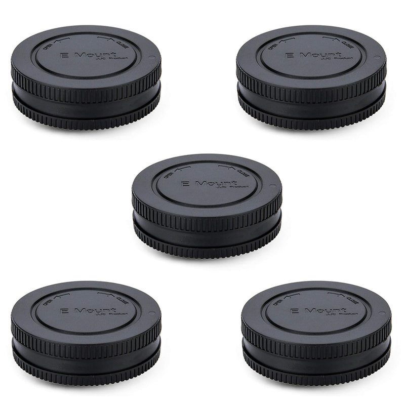 5 Pack Body Cap and Rear Lens Cap Cover Kit for Sony Alpha and NEX Series E-Mount Camera & Lens for Sony A7 A7II A7III A7C A7S A7SII A7SIII A7R A7RII A7RIII A7RIV A6600 A6500 A6400 A6300 A6100 A6000 5-Pack